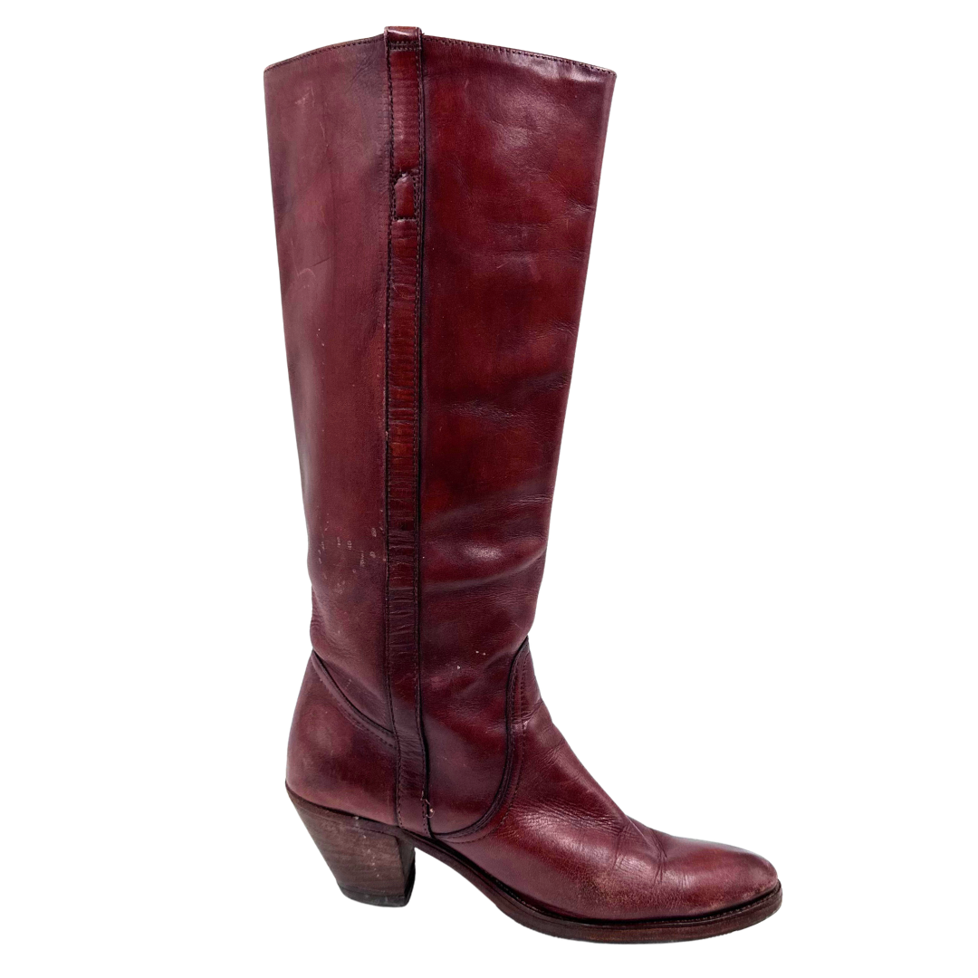 Frye 10 Burgundy Boots
