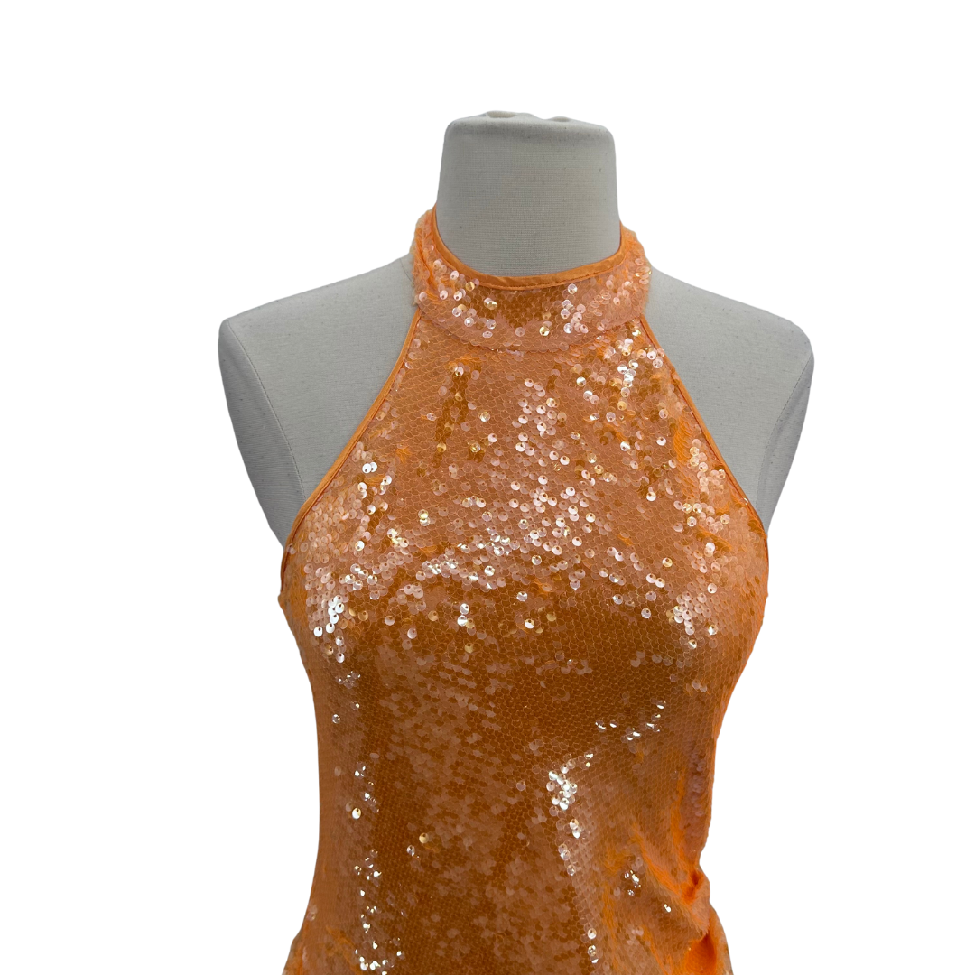 Caroline Constas Orange Evening Dress