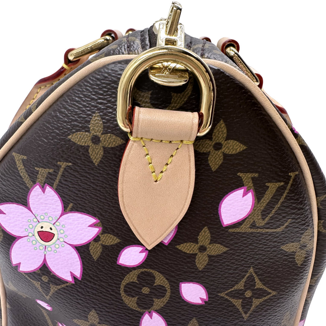 Louis Vuitton Limited Edition Speedy 25 Murakami Cherry Blossom Bandouliere