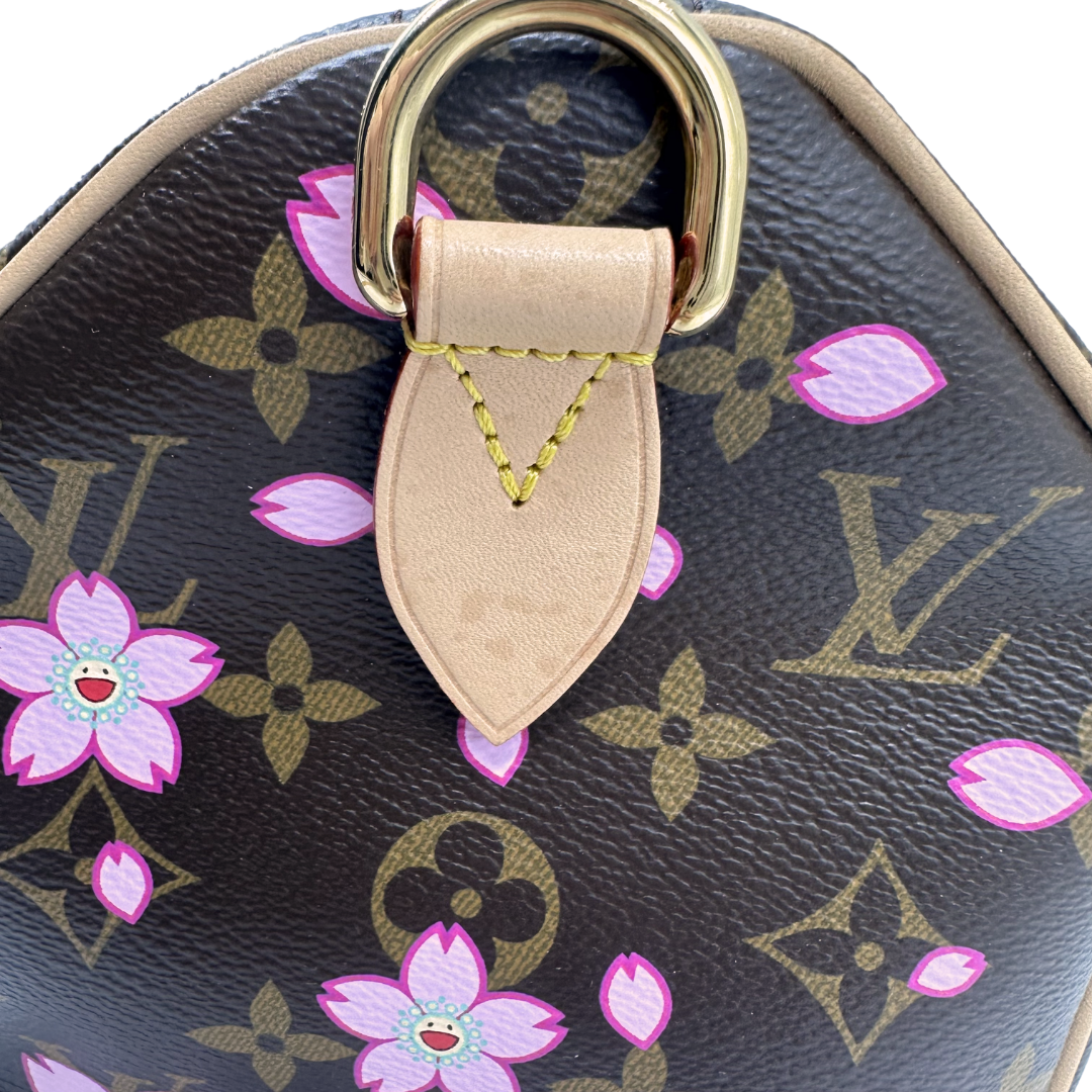 Louis Vuitton Limited Edition Speedy 25 Murakami Cherry Blossom Bandouliere