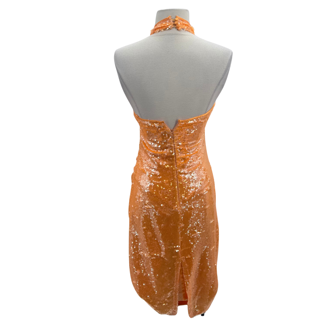 Caroline Constas Orange Evening Dress