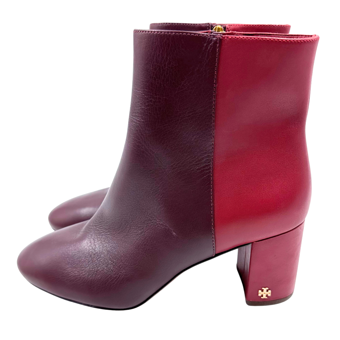 Tory Burch 10 burgundy/red Leather Booties