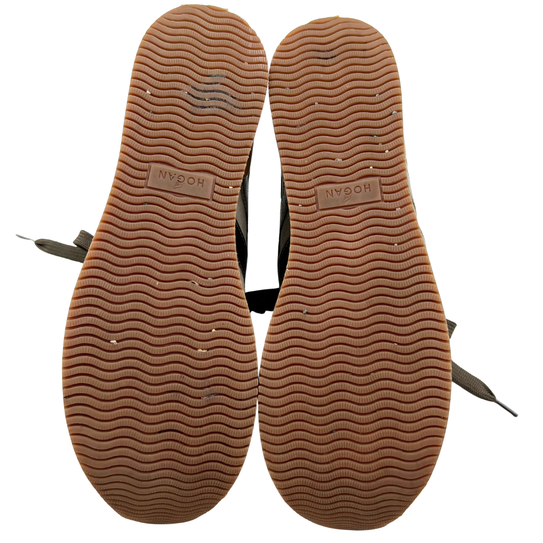 Hogan 40 Greige Suede Sneakers