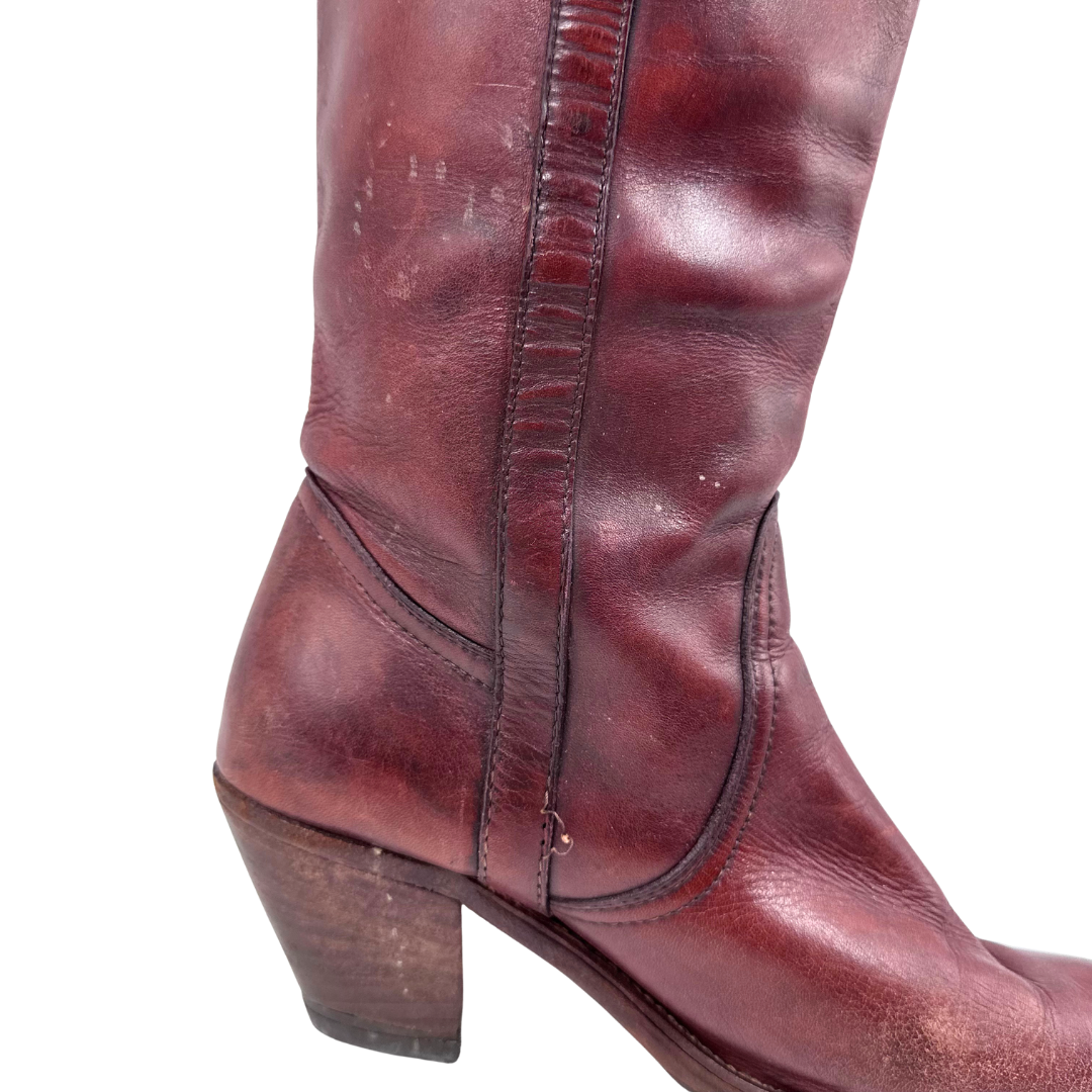 Frye 10 Burgundy Boots
