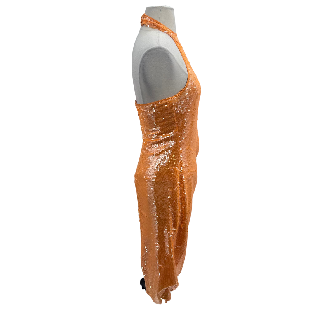 Caroline Constas Orange Evening Dress