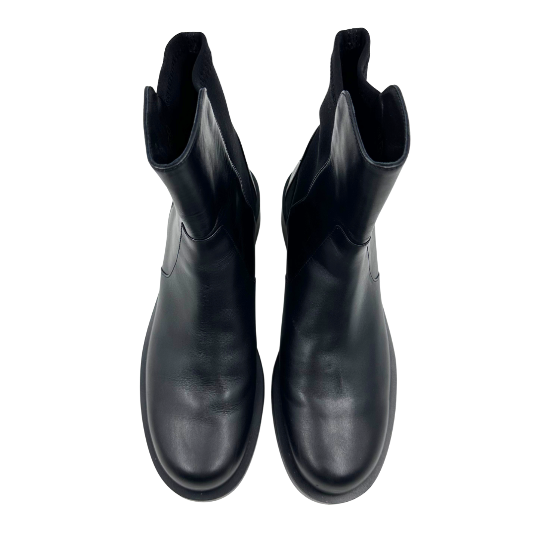 Stuart Weitzman 6.5 Black Leather Booties