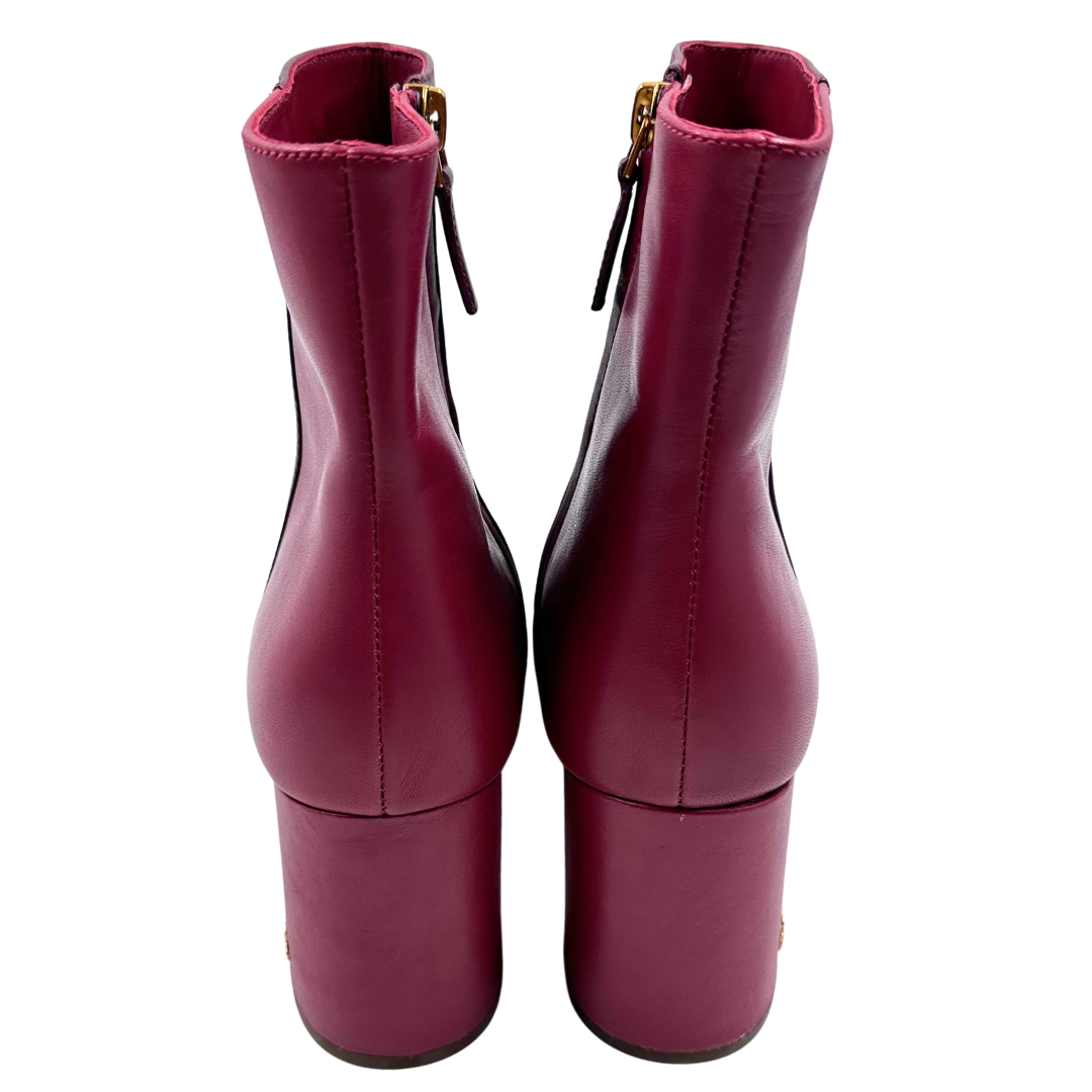 Tory Burch 10 burgundy/red Leather Booties