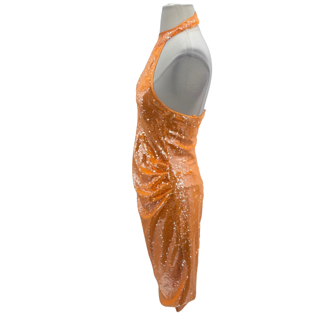 Caroline Constas Orange Evening Dress