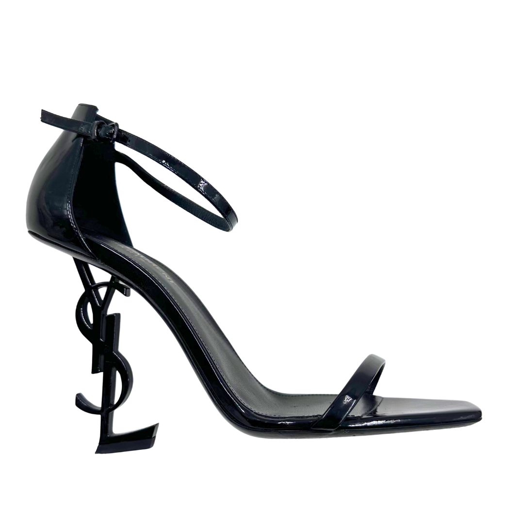 YSL 40 Black Patent Heels