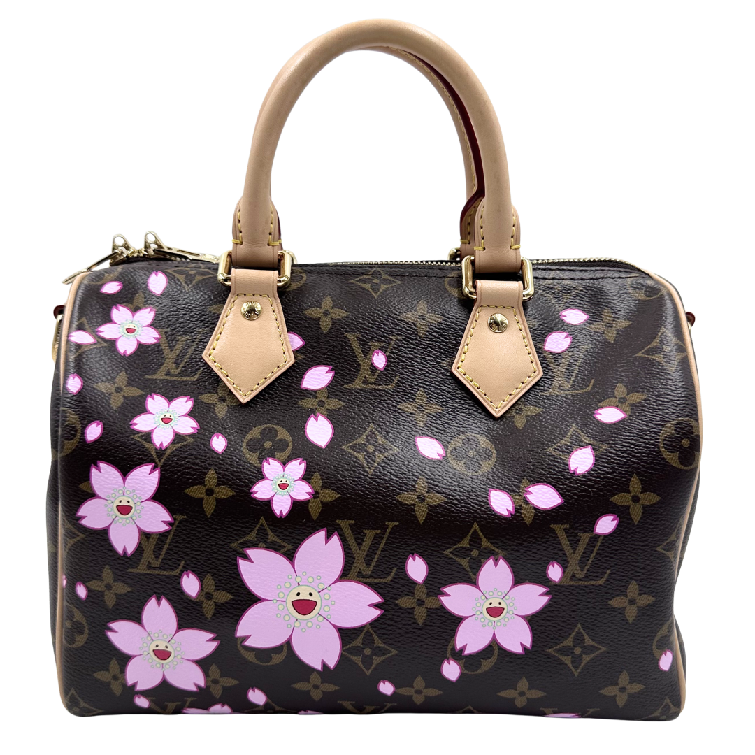 Louis Vuitton Limited Edition Speedy 25 Murakami Cherry Blossom Bandouliere