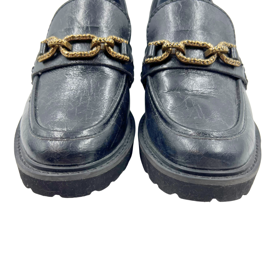 Dolce Vita 6 Black Leather Loafers