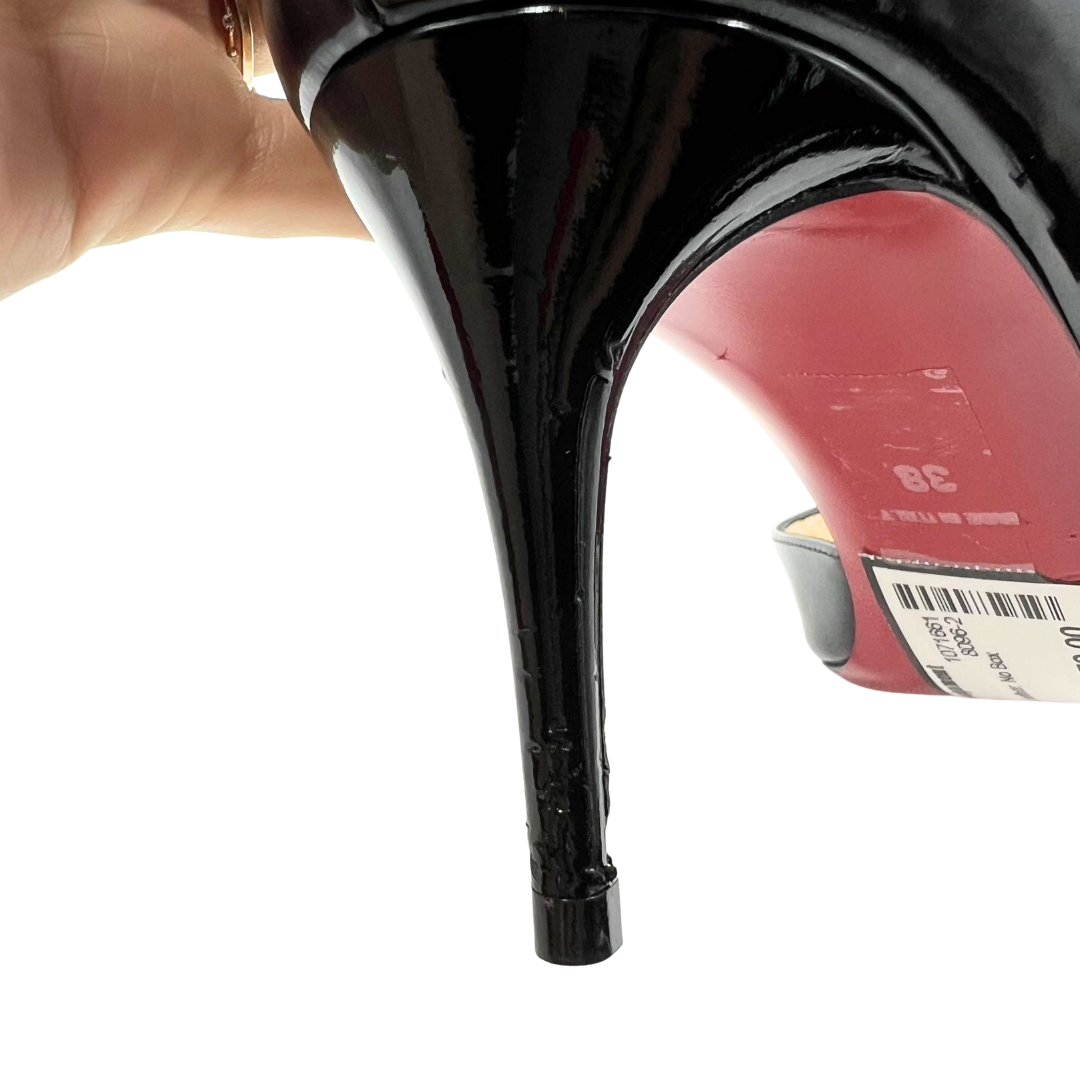 Christian Louboutin 7 38 Black Patent Leather D'Orsay