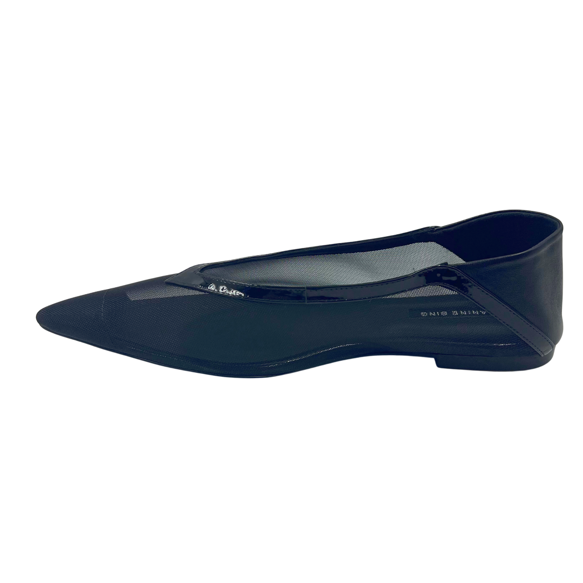 Anine Bing 7 37 Black Mesh Flats