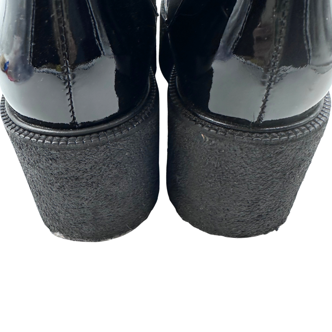 Staud 8 38 Black Patent Leather Boots