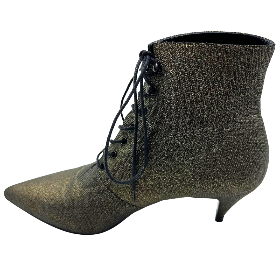 Saint Laurent 7.5 38 Metallic Booties
