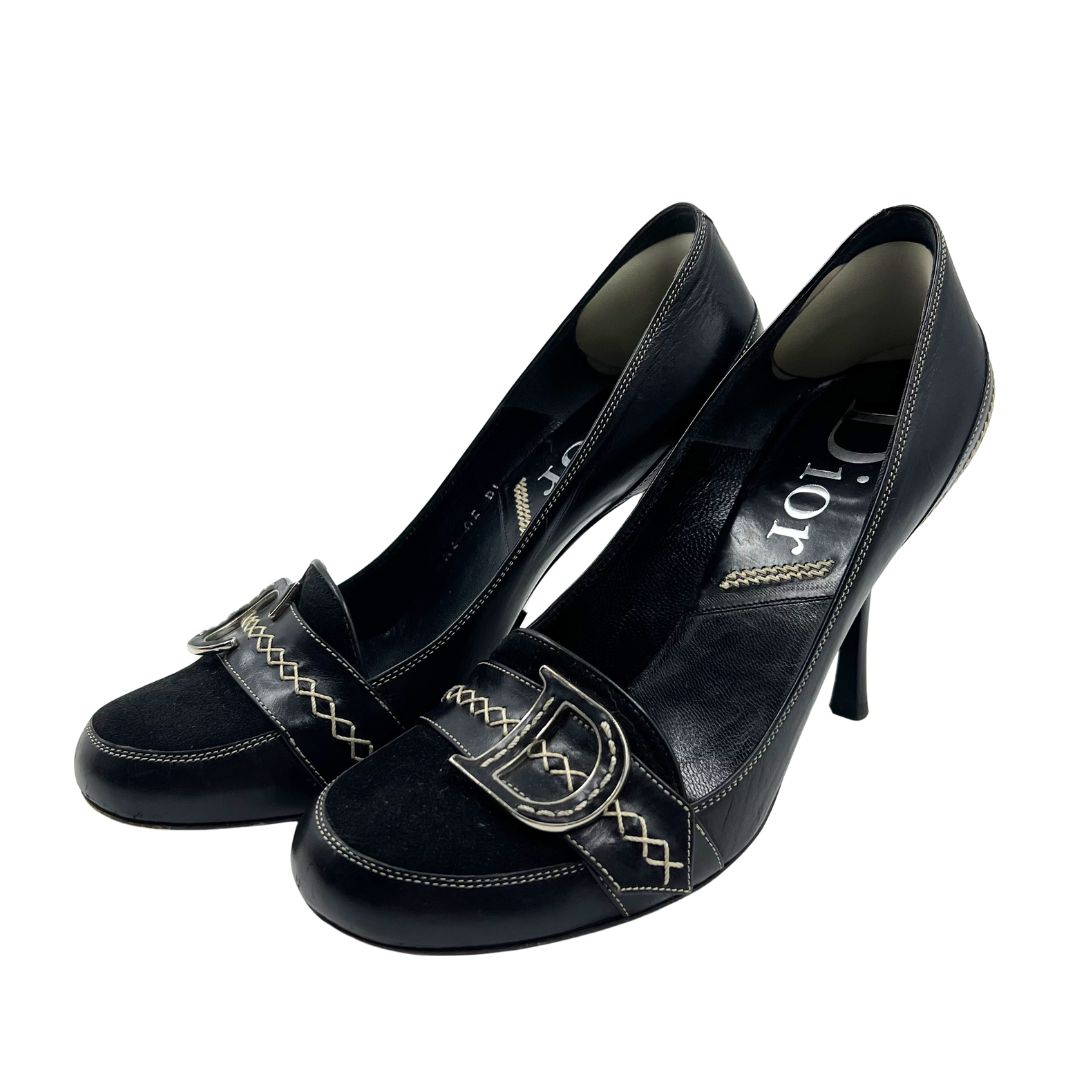 Christian Dior 5 36 Black/Cream Leather Pumps Chic Consignment LLC Christian Dior 5 36 Black/Cream Leather Pumps Chic Consignment LLC
