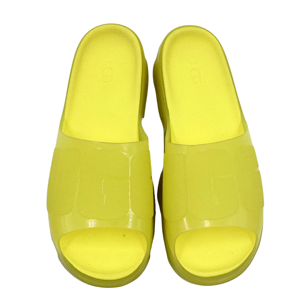 Ugg 8 Neon Yellow Jella Slides