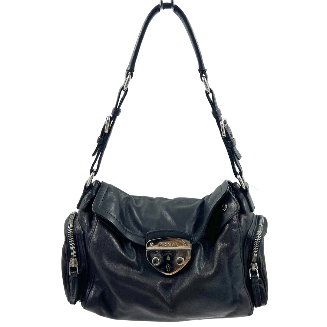 Prada Cervo Leather Easy Shoulder bag