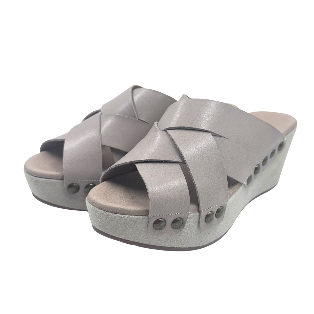 Chocolat Blu 8 Taupe Leather Slides