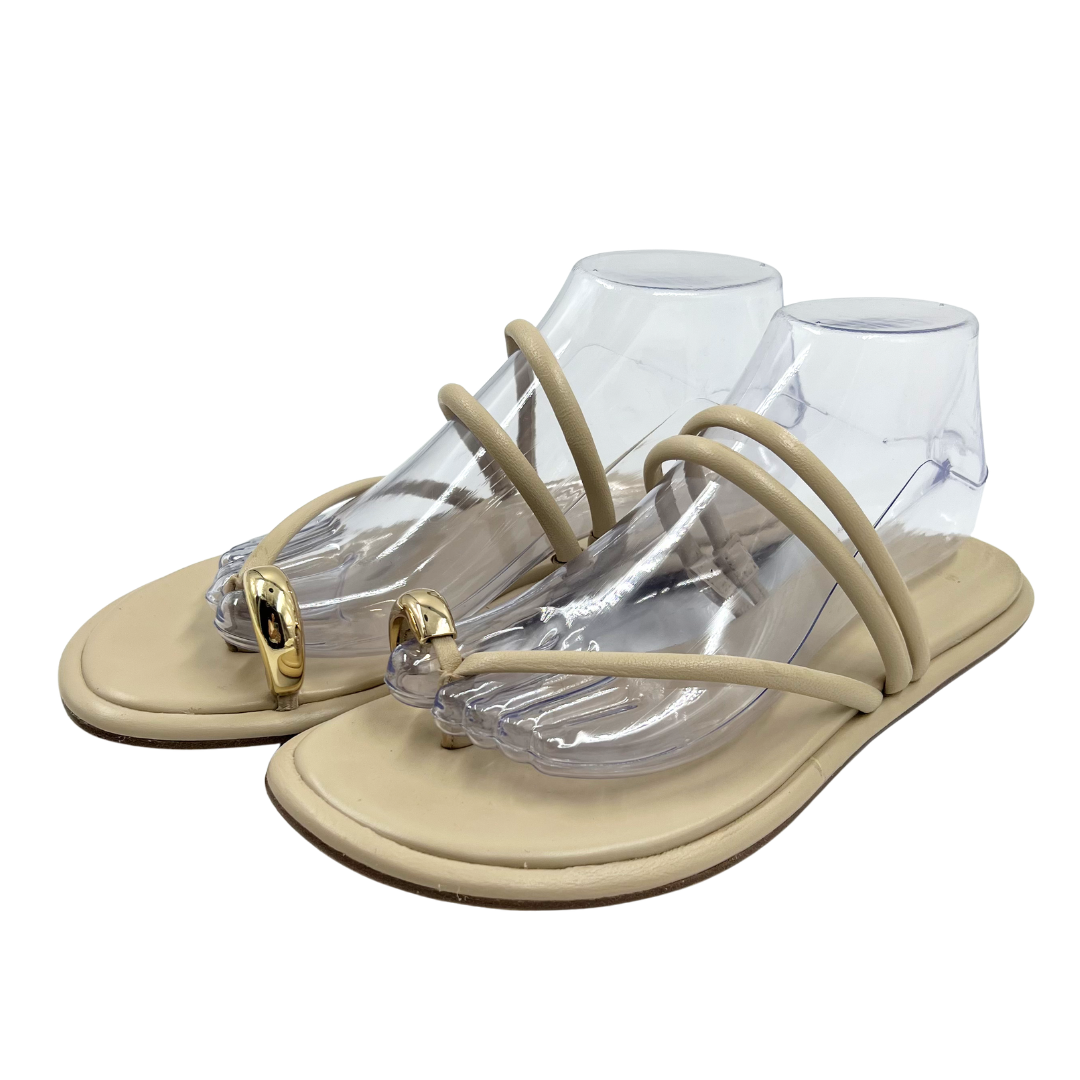 Vince 8 beige/gold Leather Sandals
