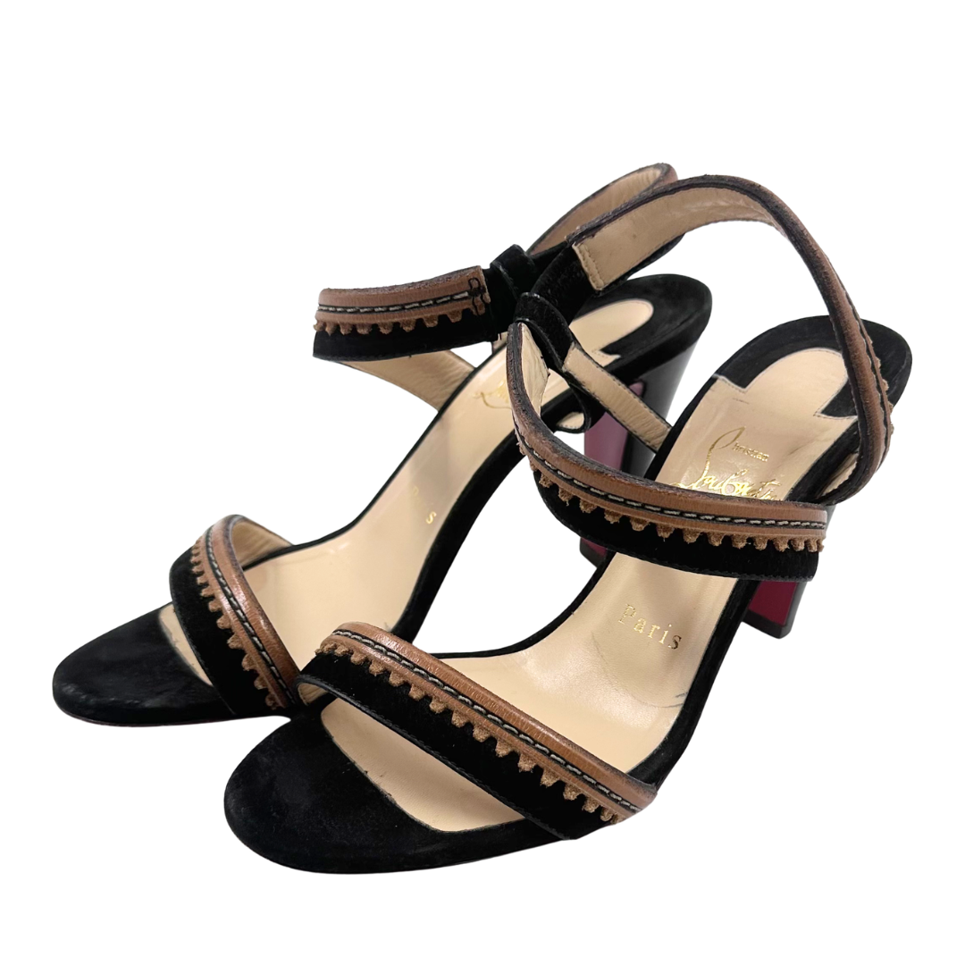 Christian Louboutin 38.5 Black Trepi City 85 Heels