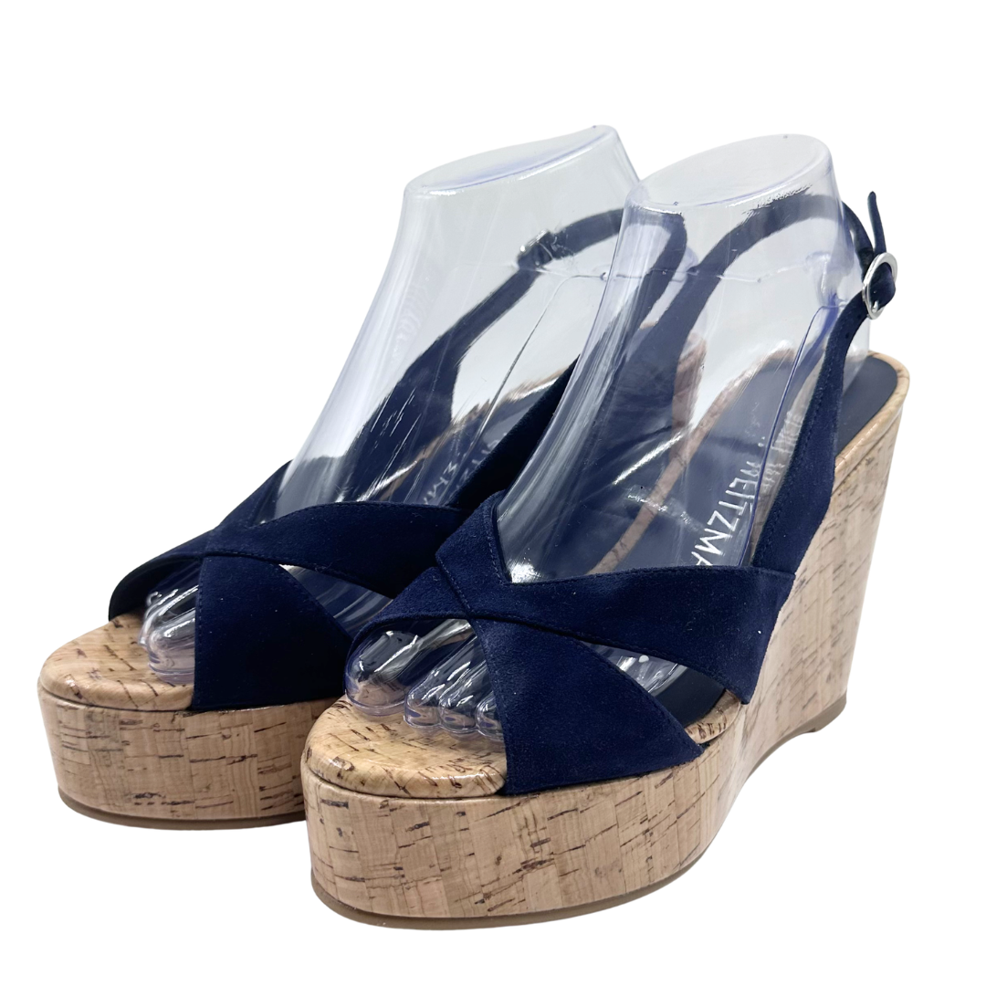 Stuart Weitzman Navy Sandals