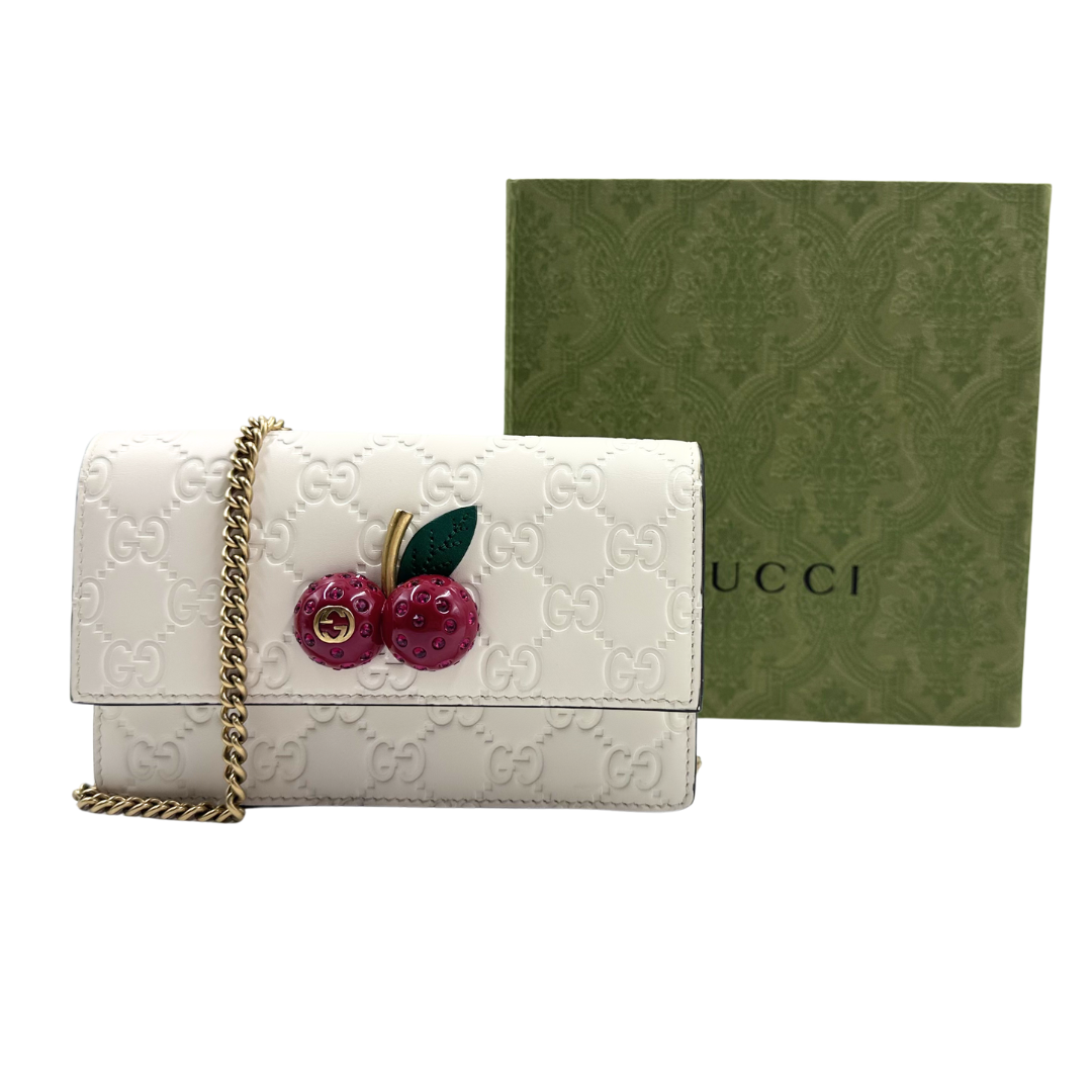 Gucci Guccissima Mini Cherry Crossbody