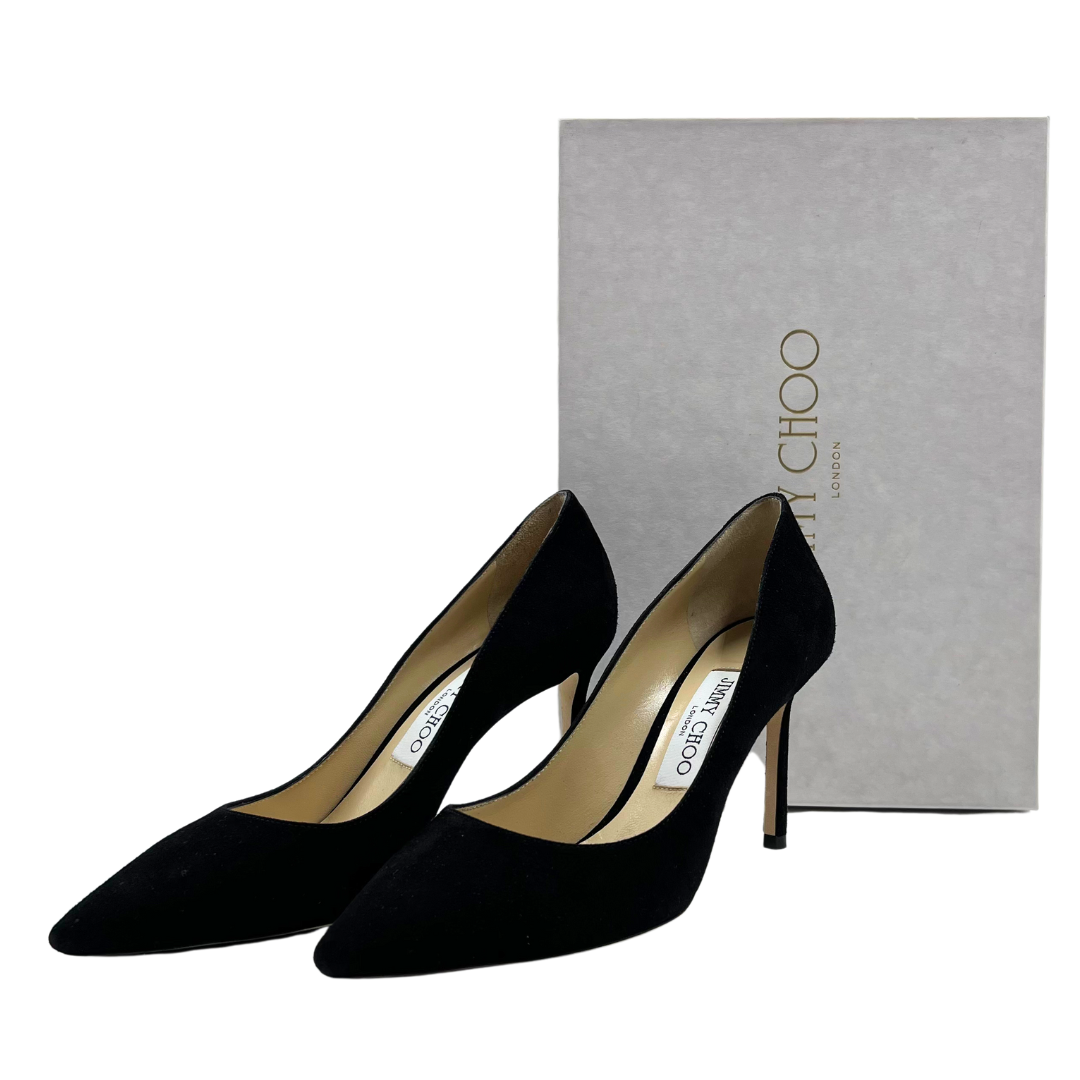 Jimmy Choo 7 Black Suede Heels