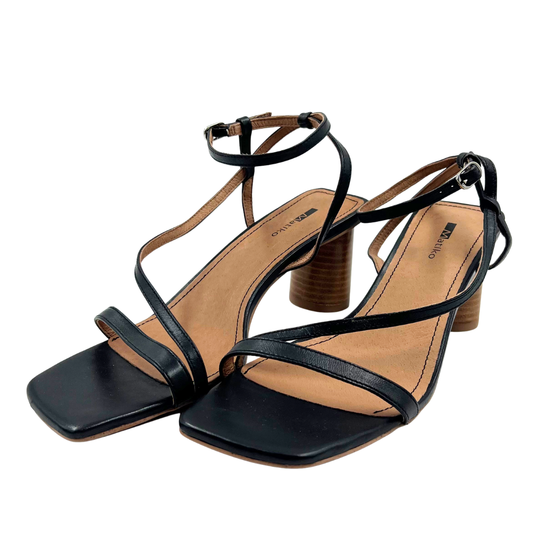 Matiko 40 Black Leather Heels