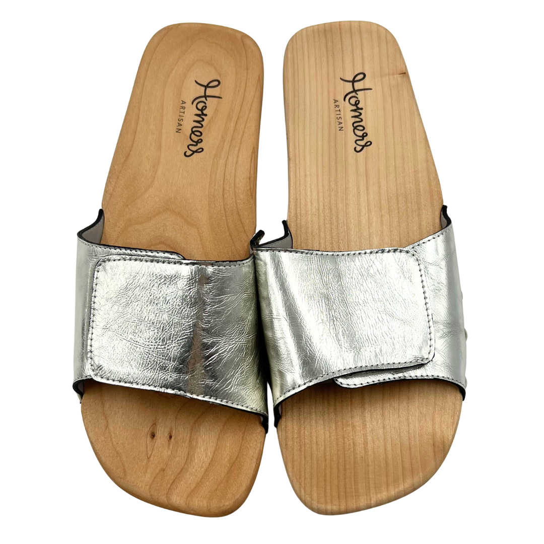 Homers 40 silver/wood Sandals