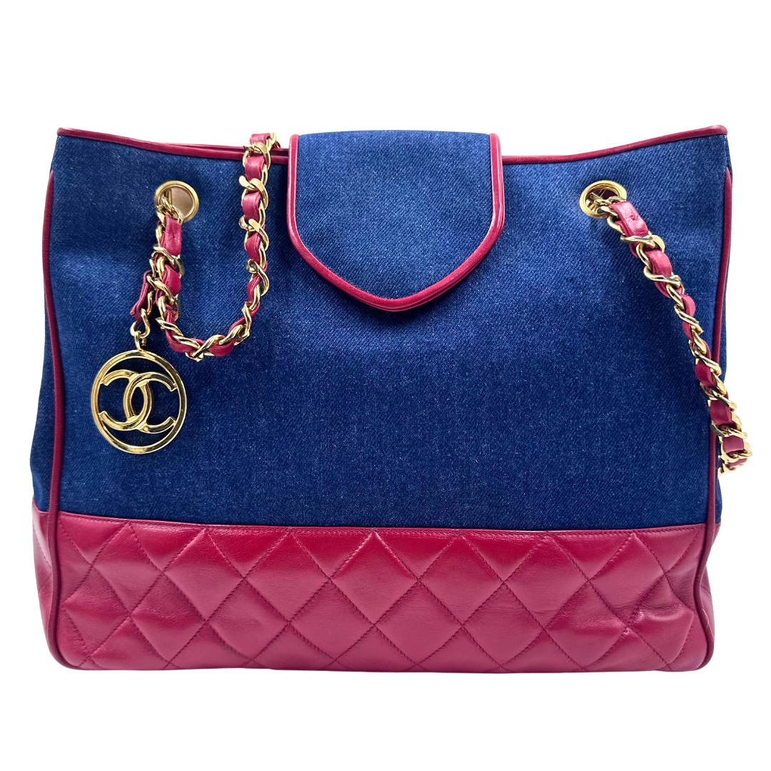Chanel Denim Chain Tote